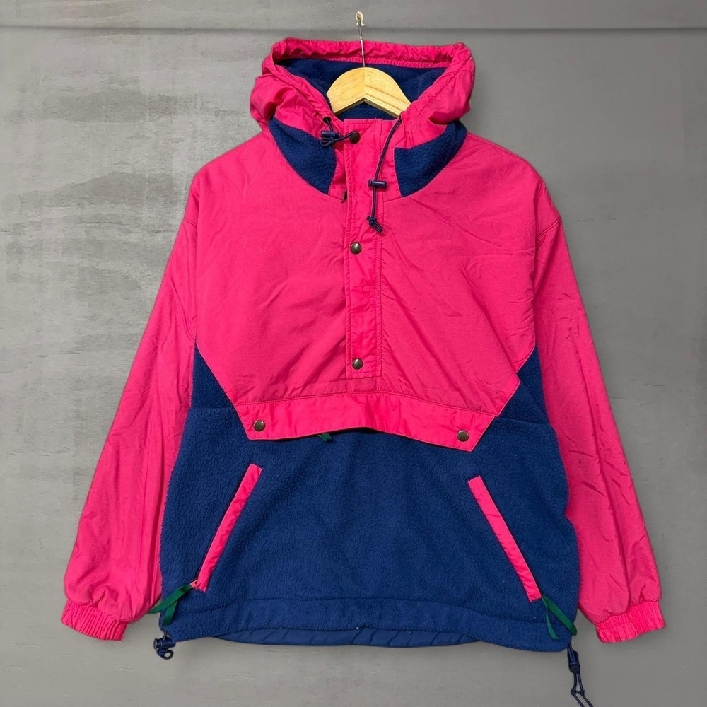 Vintage GAP Arctic Light Fleece Glisade Hooded Jacket Women's Pink Blue Small